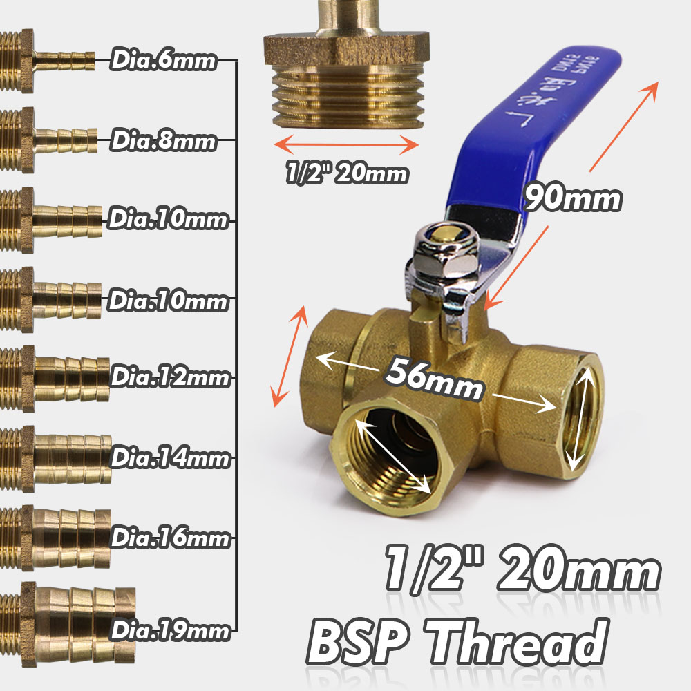 Brass Tee Ball Valve Adapter 6 - Spoke Nipple Brass ulasan dan harga